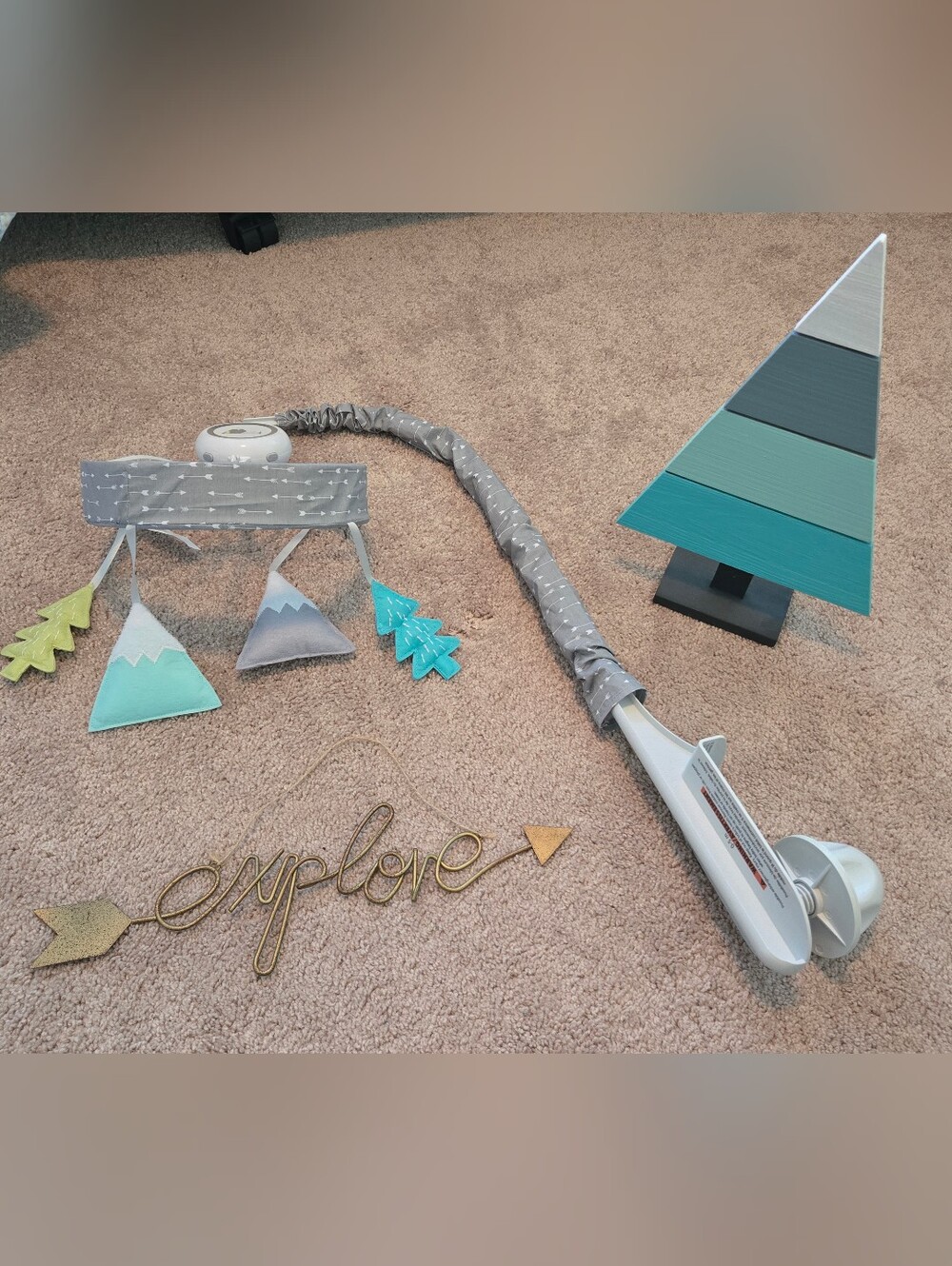 Mountain Themed Nursery Mobile and Decor